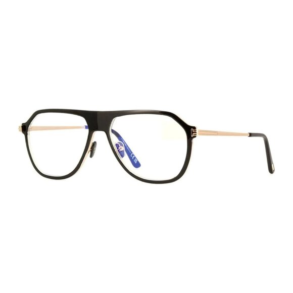 NEW TOM FORD EYEGLASSES TF5943-B 003 BLACK/GOLD MEN EYEWEAR FT5943-B 003